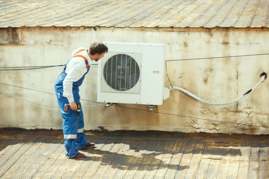 HVAC technician working