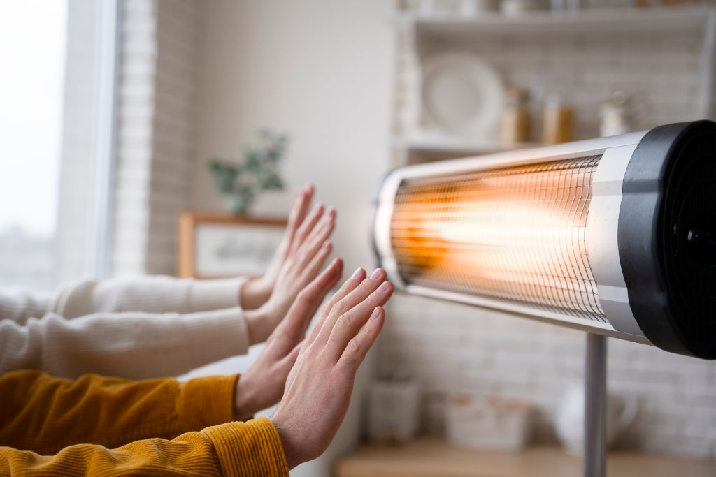 hands near heater